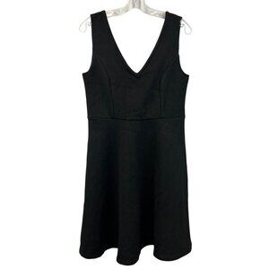 Maurices V-Neck Sleeveless A-Line Ribbed Dress Black Size Small Knee Length New